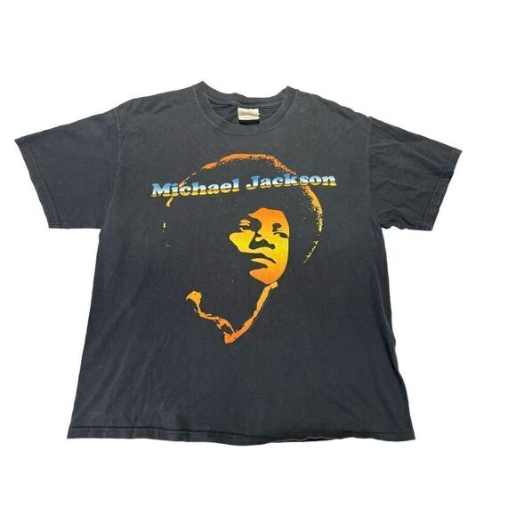 Vintage Y2K Michael Jackson Hanes heavyweight large this is it black tshirt - Picture 1 of 4